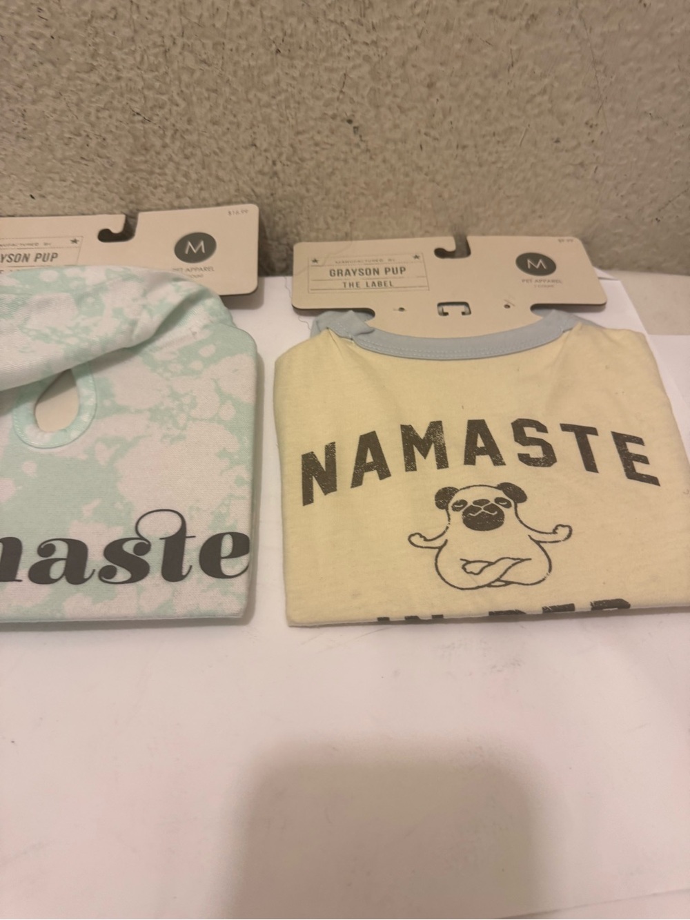2-Grayson pup pet apparel Namaste Pug Dog